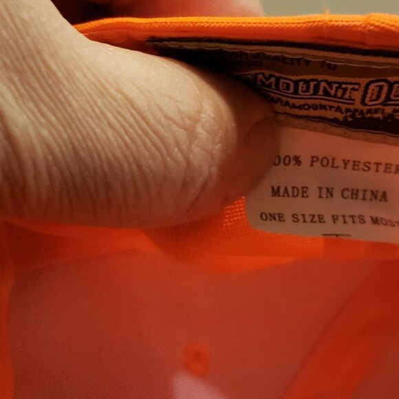 Paramount Outdoors Neon Bright Orange M Logo Strapback Hunting Hat Cap - Picture 7 of 7